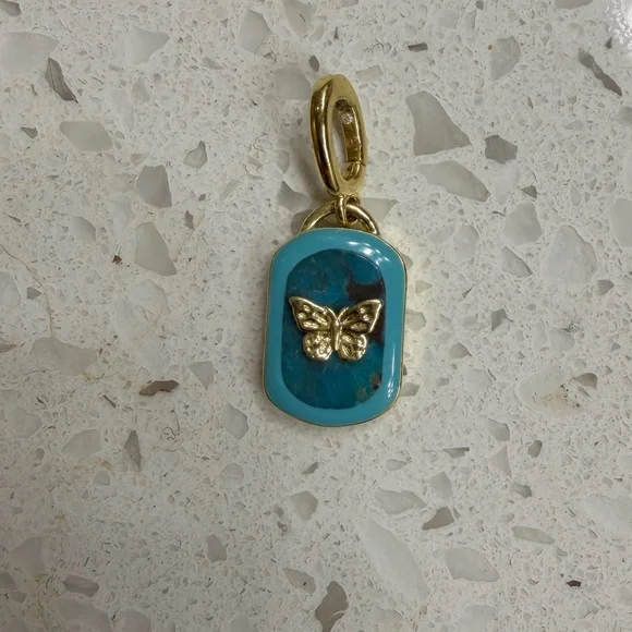 Gorjana Gold and Turquoise Butterfly Necklace - Picture 2 of 3